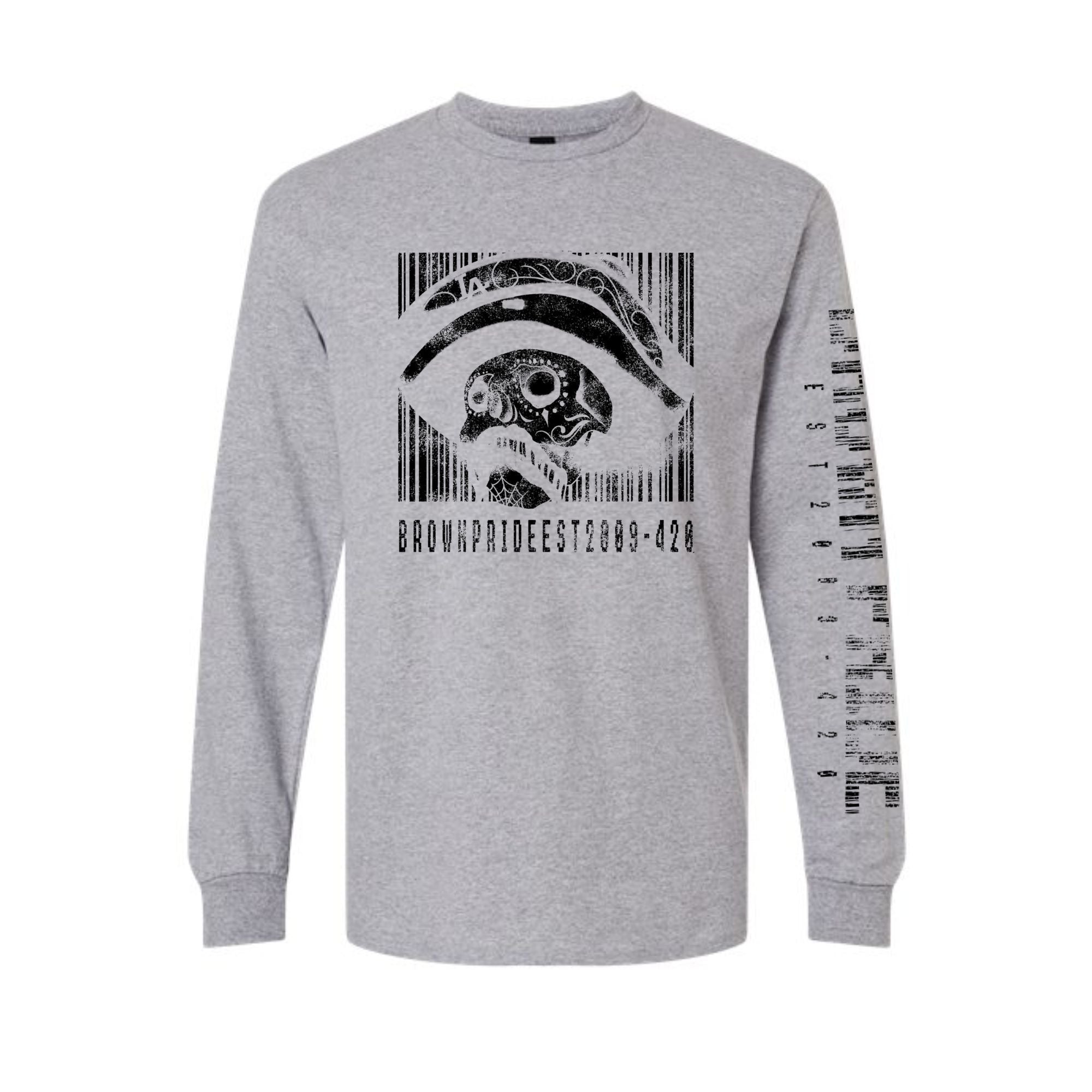 Brown Pride Barcode Long Sleeve Tee
