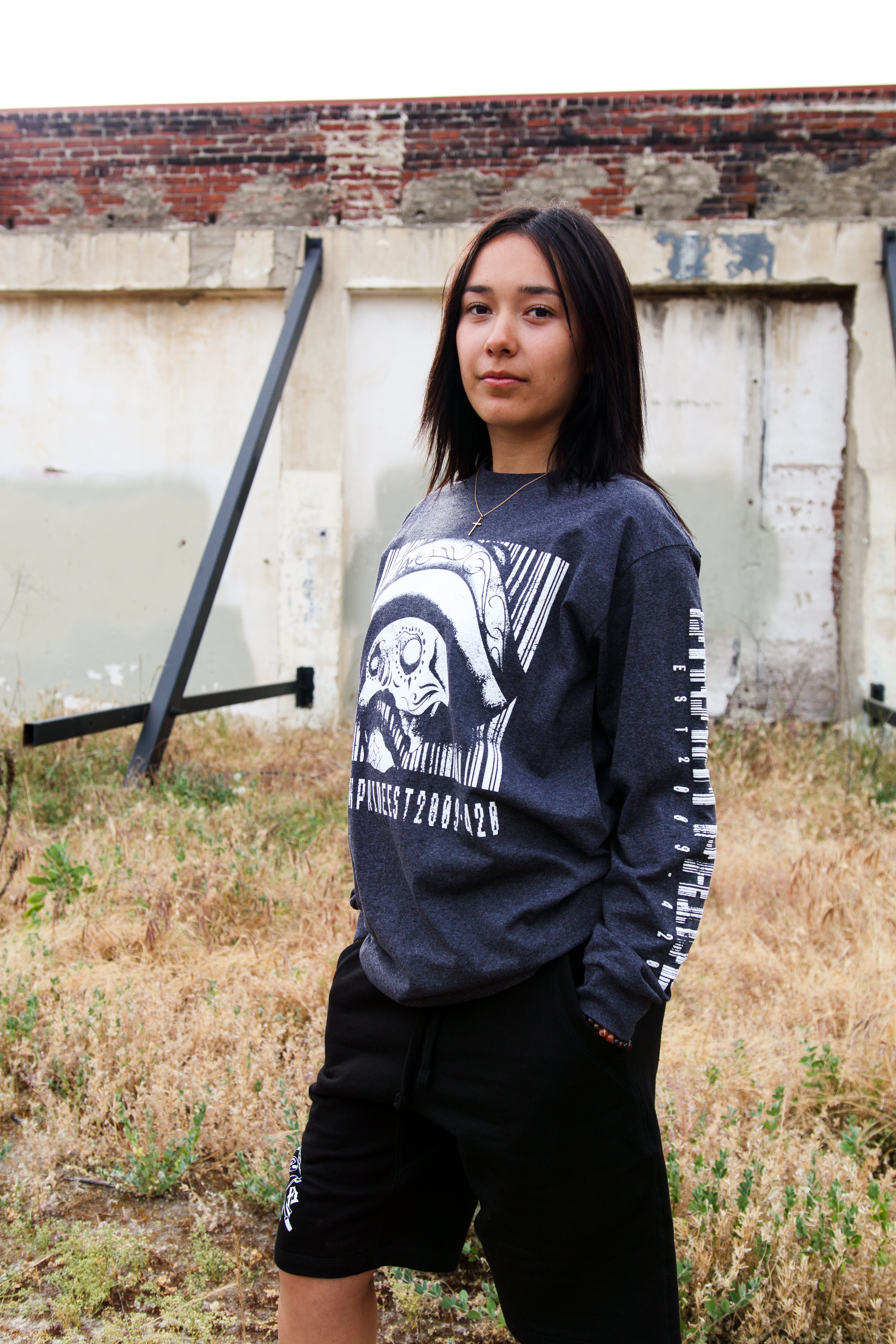 Brown Pride Barcode Long Sleeve Tee