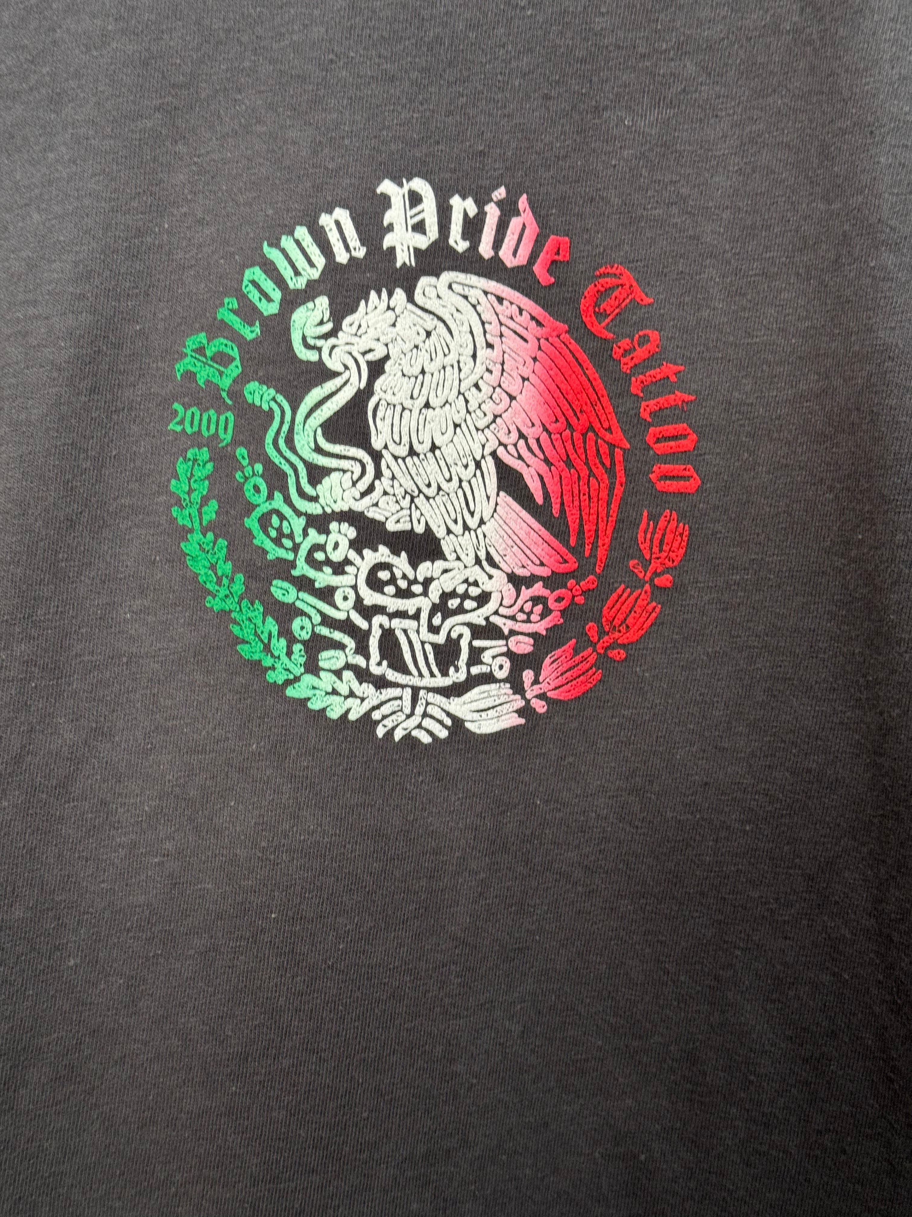 BPT Mexican Flag Puff Print Grey Tee