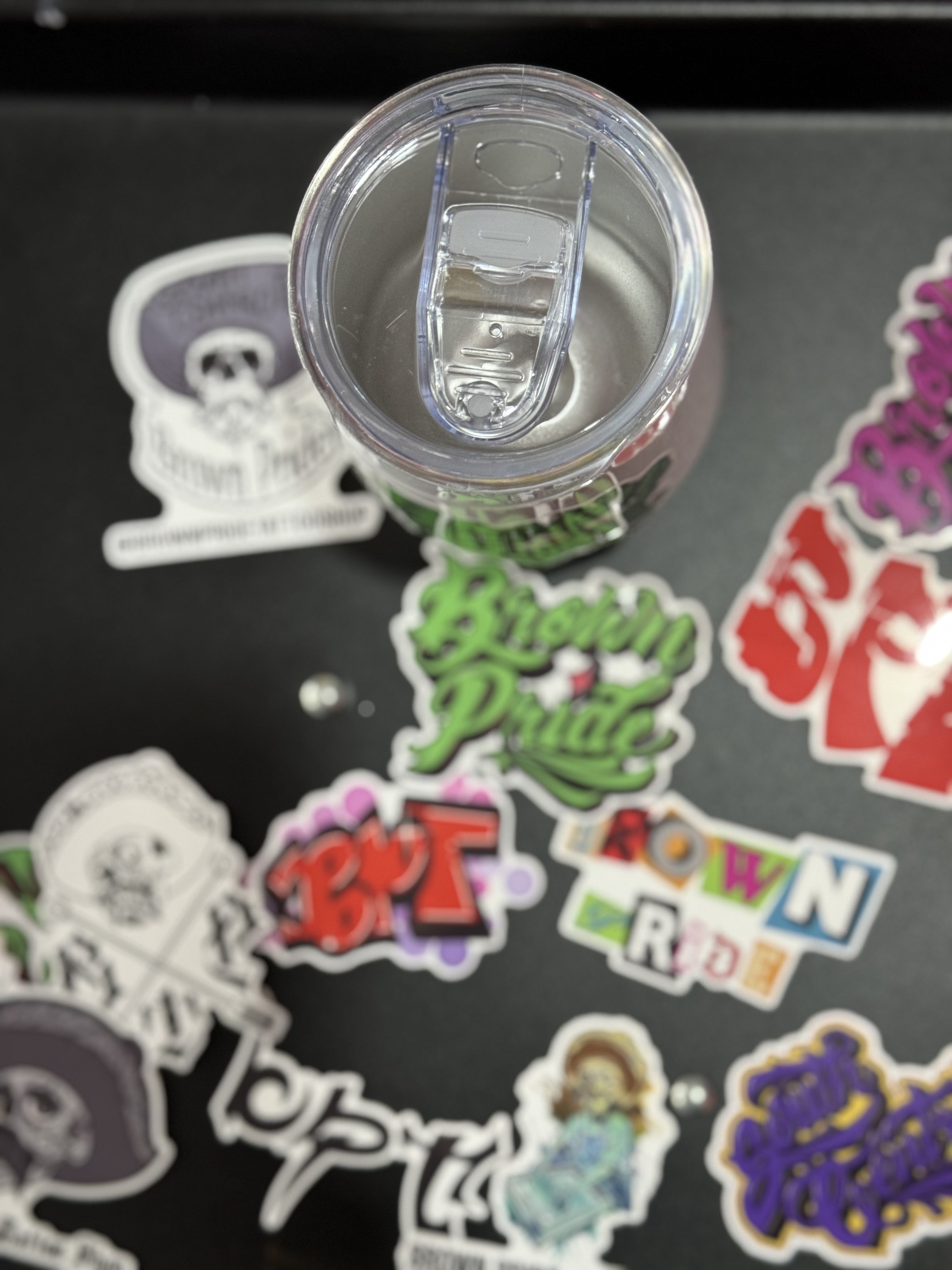 10oz. Insulated Stainless Steel Wine Tumblers with Water Resistant BPT Stickers