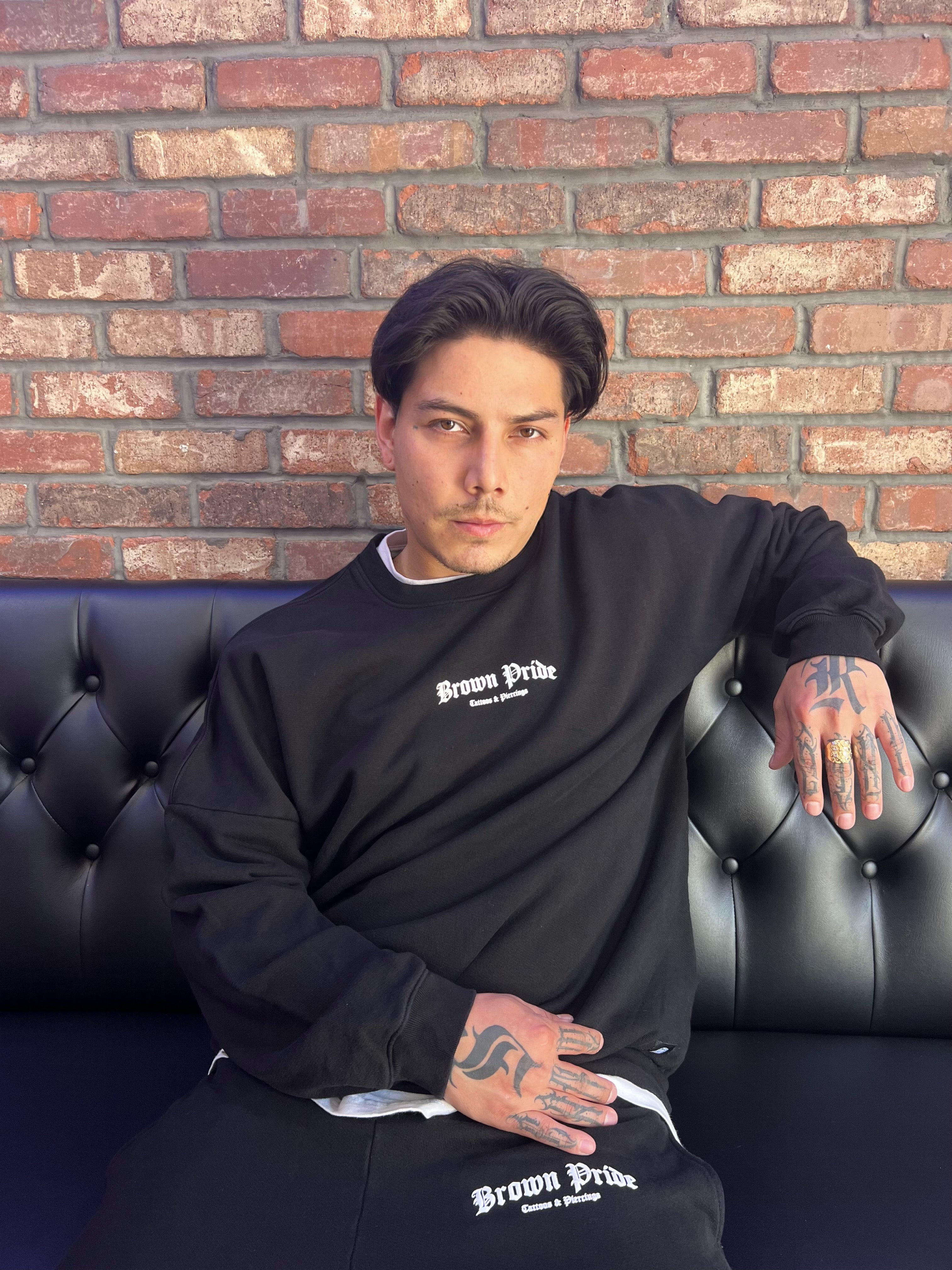 Black Brown Pride Crew Neck and Sweatpants Set
