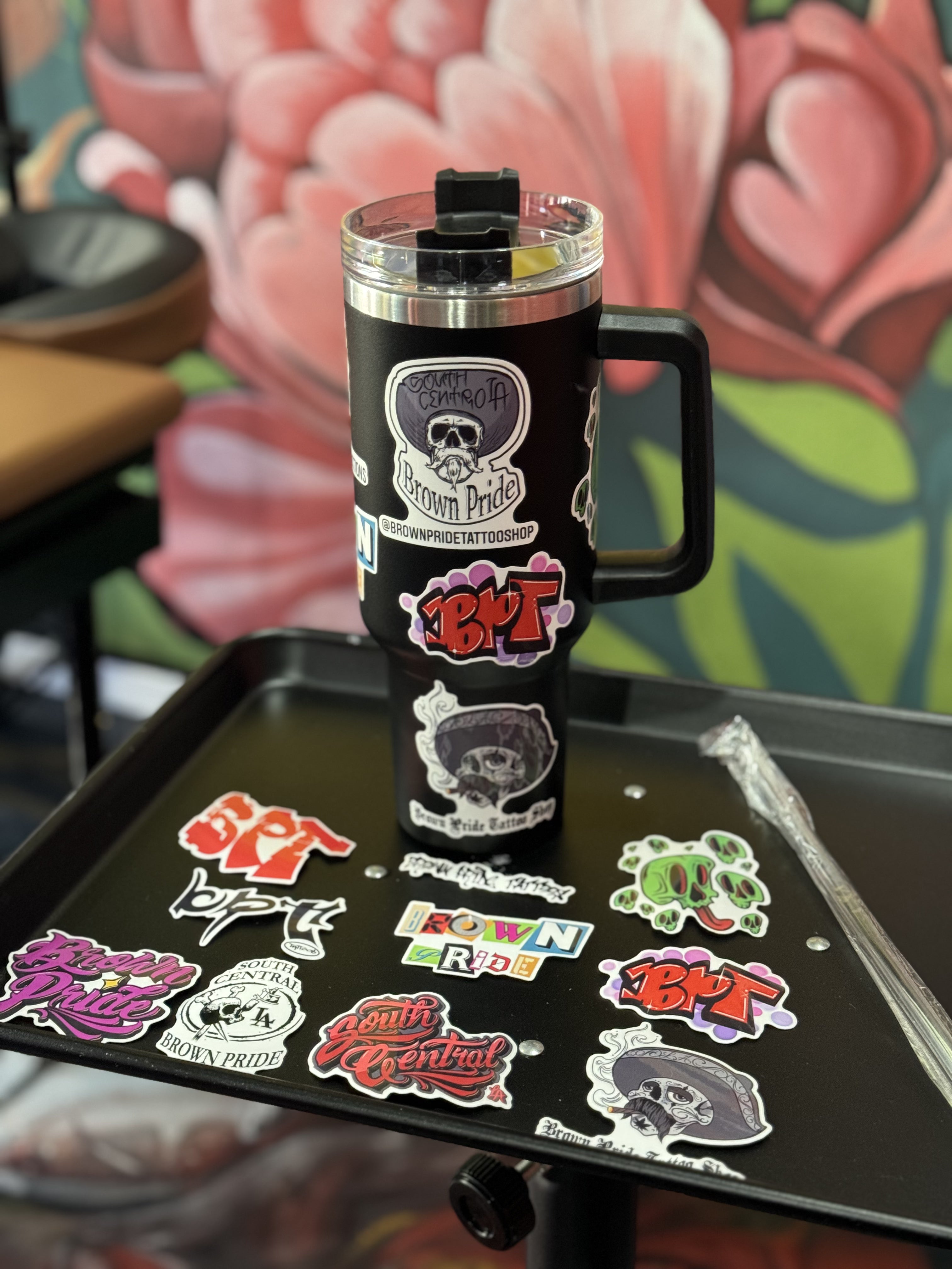 40oz. Insulated Stainless Steel Tumblers with Water Resistant BPT Stickers