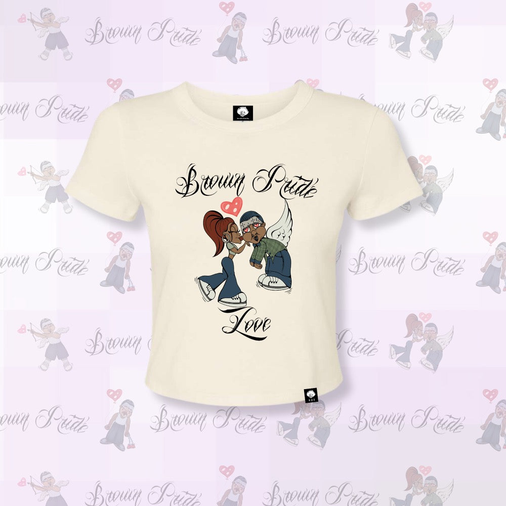 Brown Pride Lovers Baby Tee Crop Top