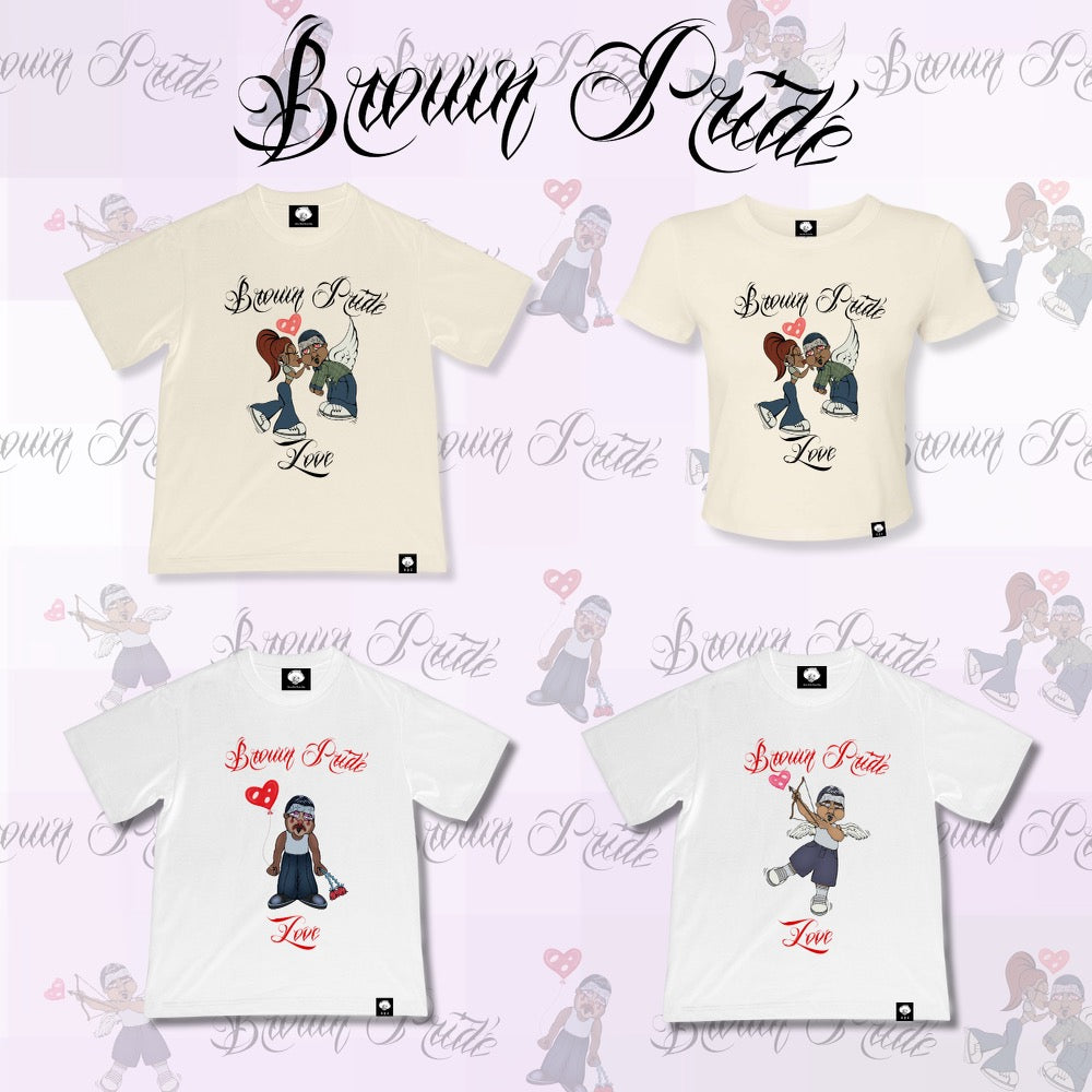 Brown Pride Lovers Baby Tee Crop Top