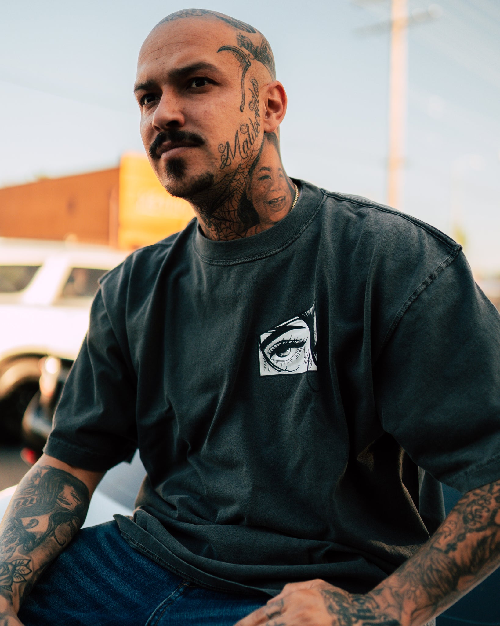 Anime Eye Reversible Gray Tee