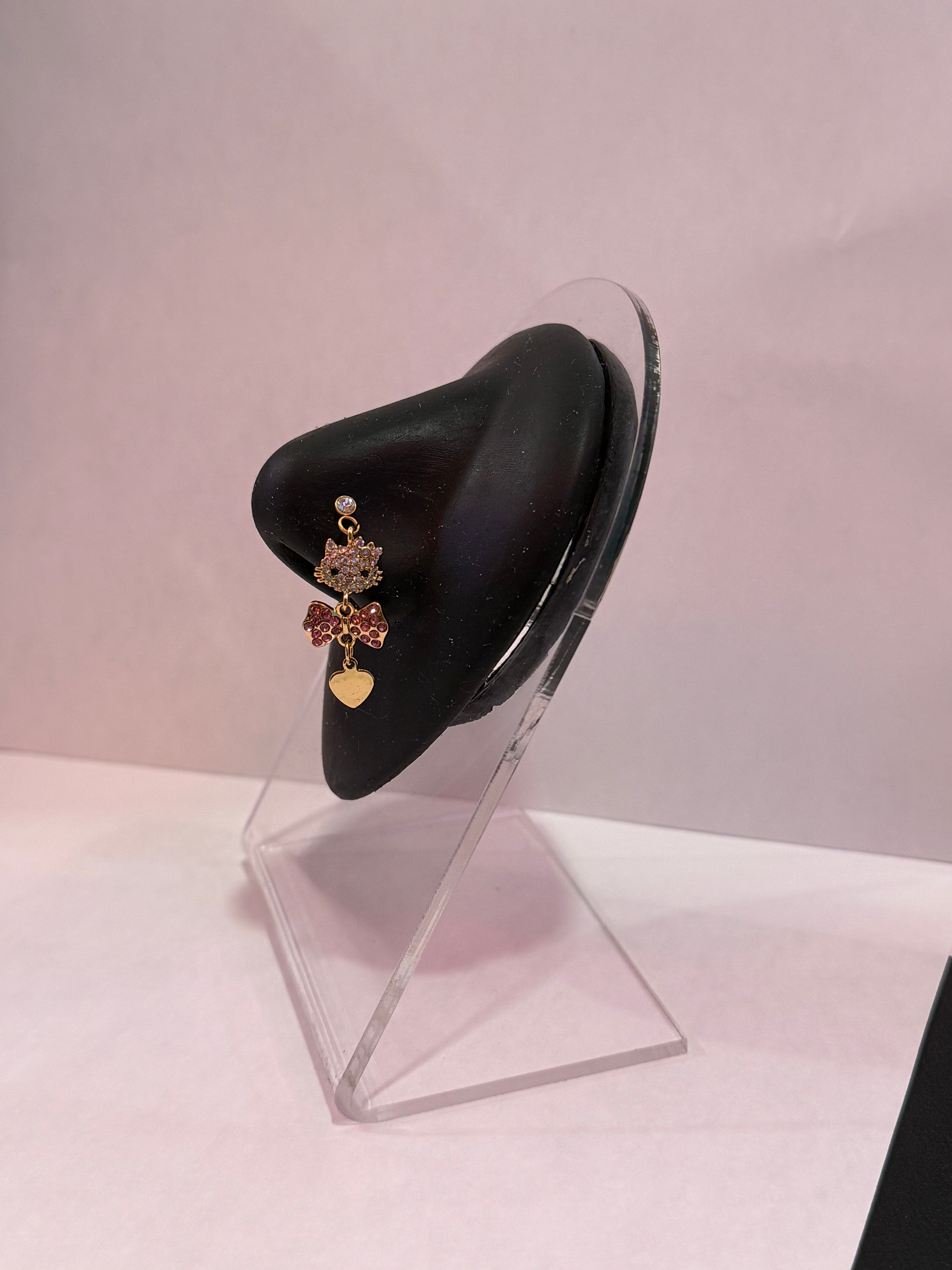 Bow & Heart Kitty Nose Piercing