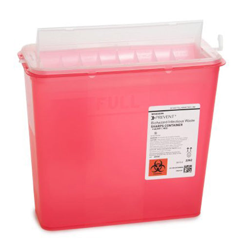McKesson Prevent Red Waste Container 5.4 Quarts