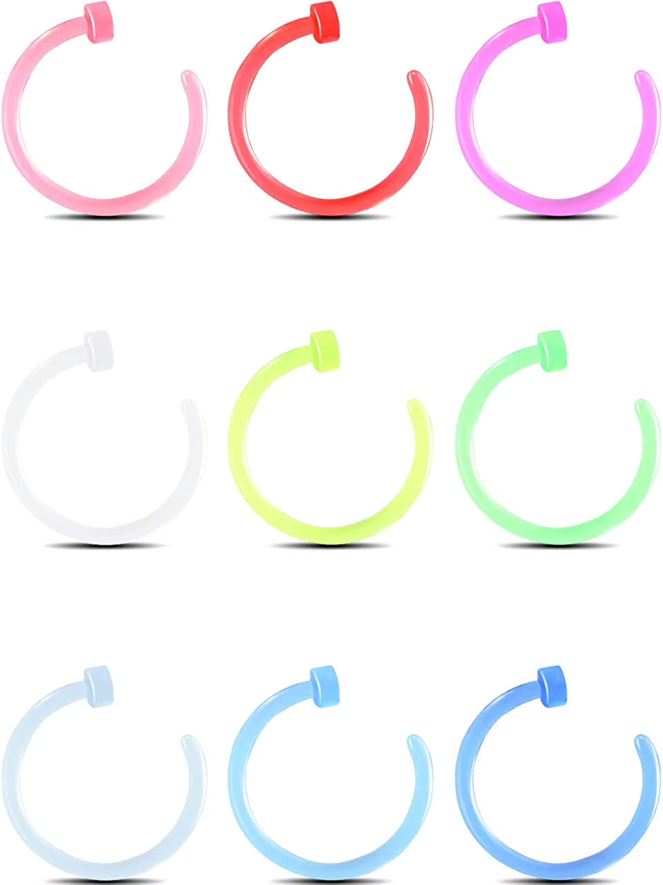 Plastic Colorful Nose Hoop
