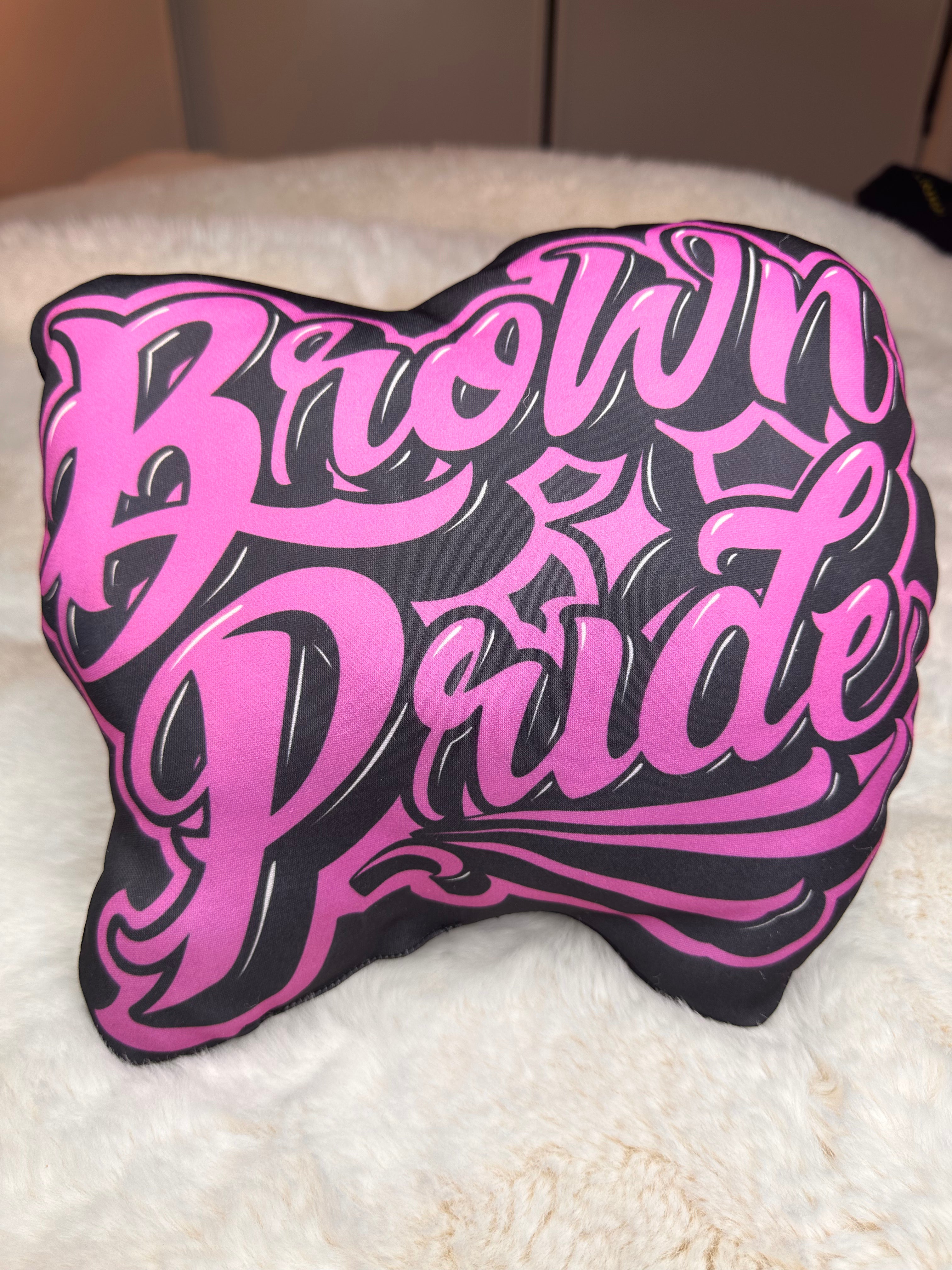Brown Pride Freehand Pillow