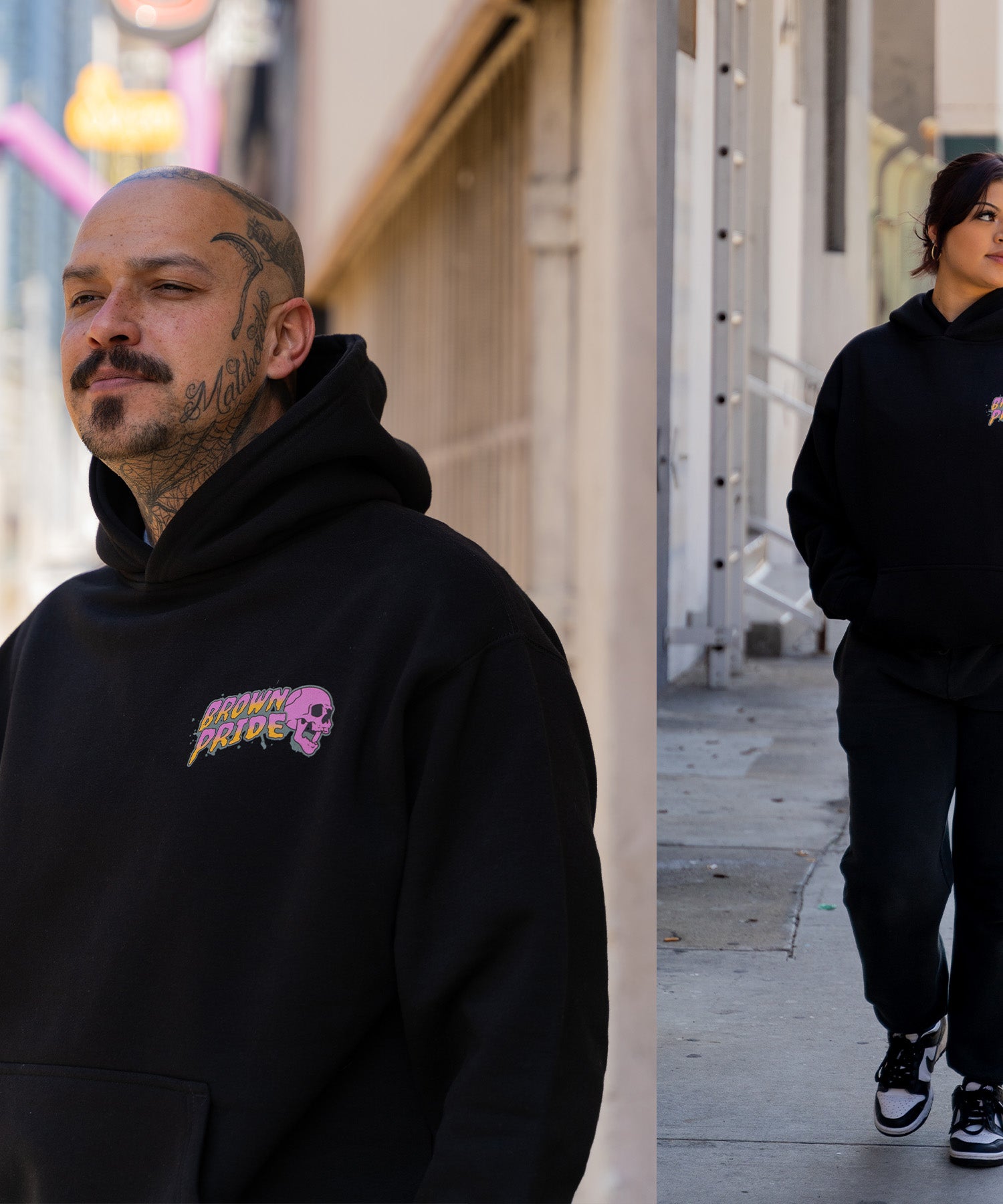 Brown Pride Retro Skull