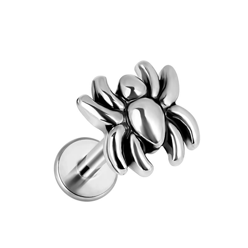 Steel Spider Internally Threaded Flat Back Tragus