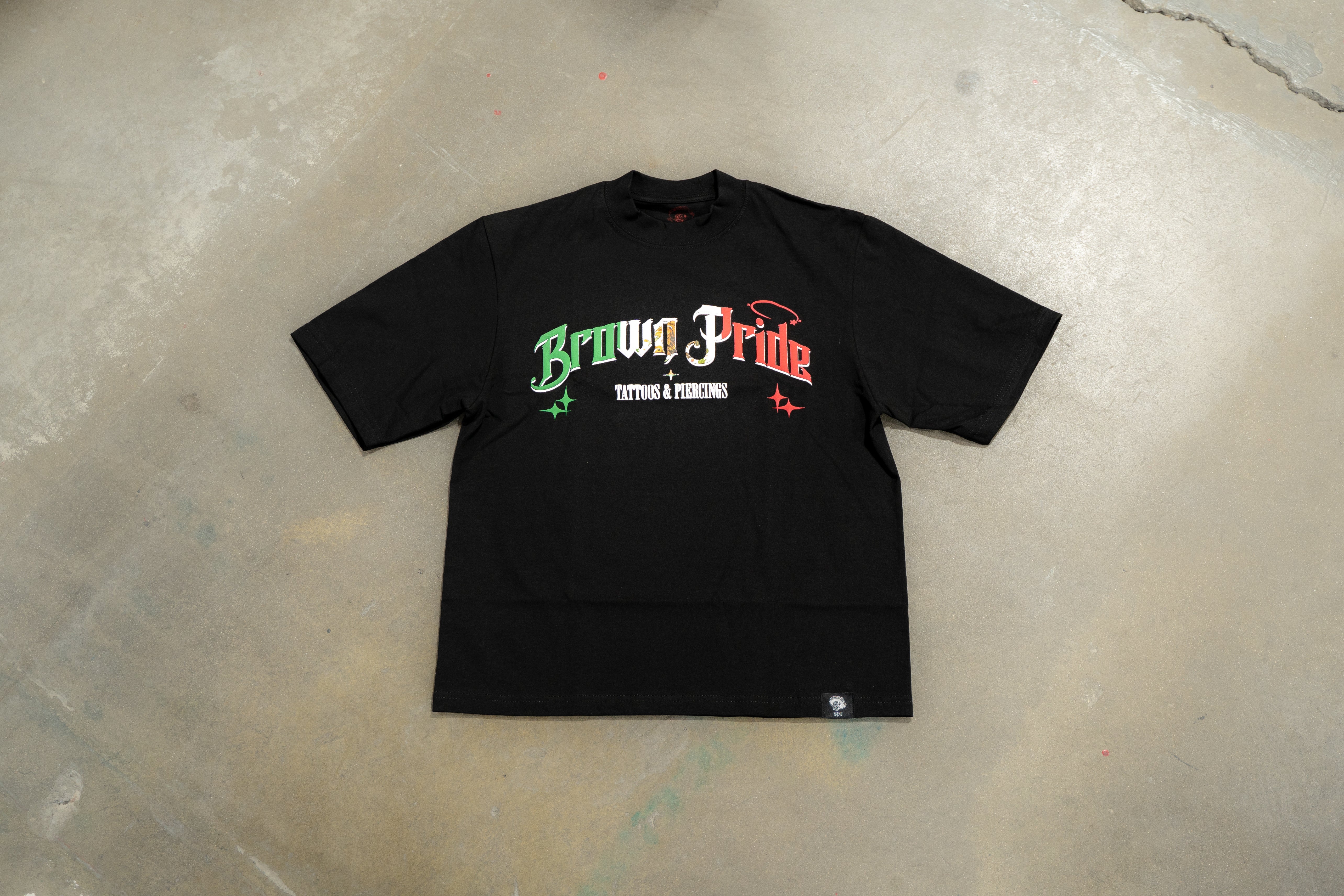 Mexican Flag Puff Print Oversized Tee