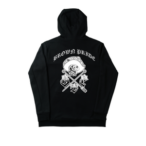 Classic Brown Pride Tattoo Logo Black Hoodie