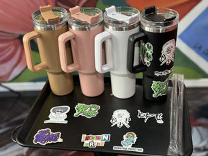 40oz. Insulated Stainless Steel Tumblers with Water Resistant BPT Stickers