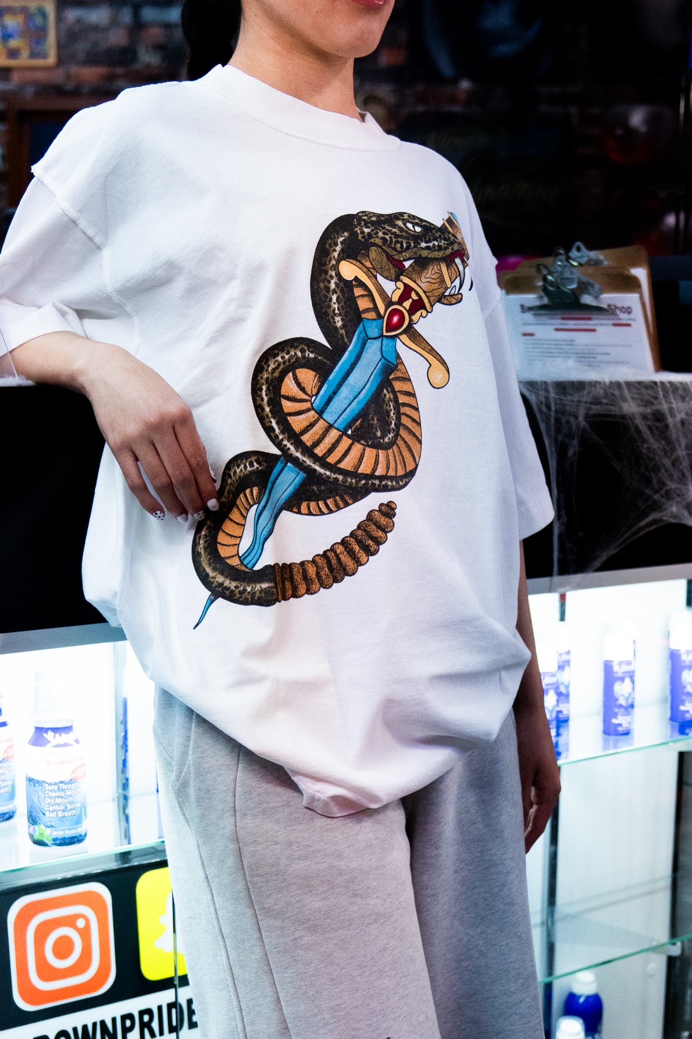 Traditional Snake Dagger Reverse Tee