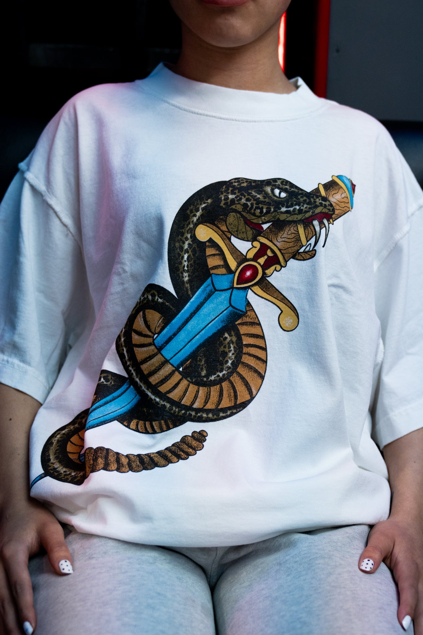 Traditional Snake Dagger Reverse Tee