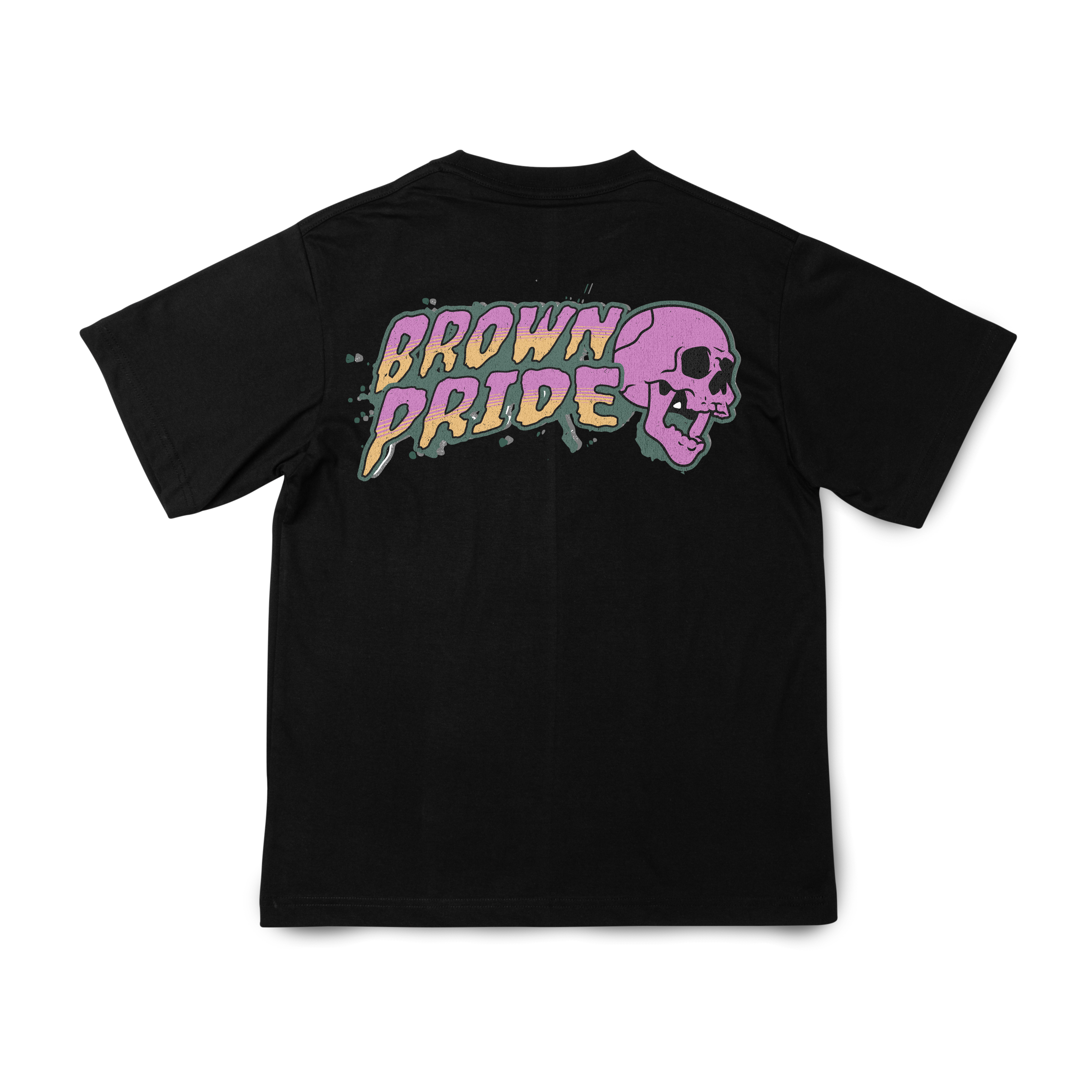 Brown Pride Retro Skull