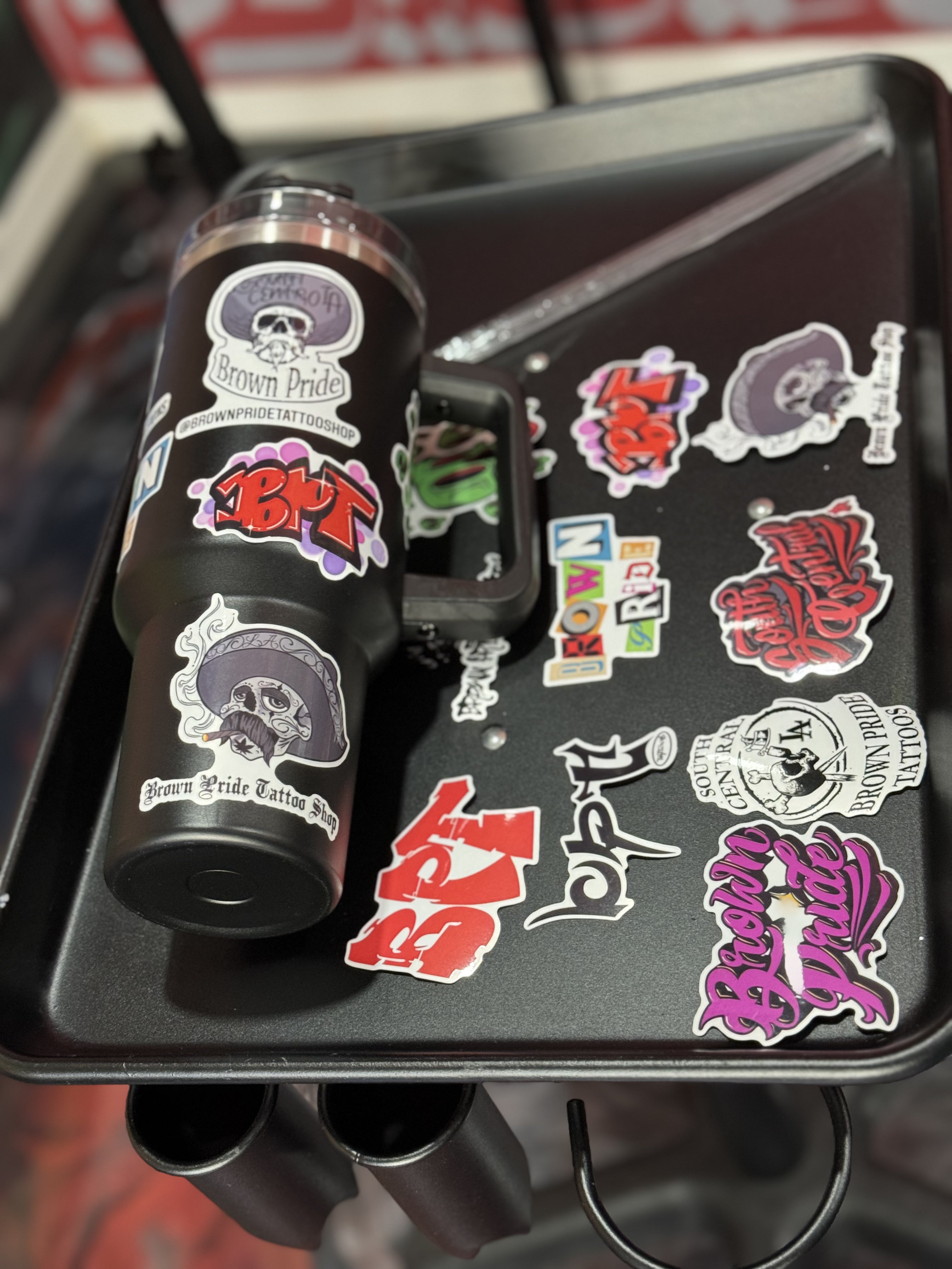 40oz. Insulated Stainless Steel Tumblers with Water Resistant BPT Stickers