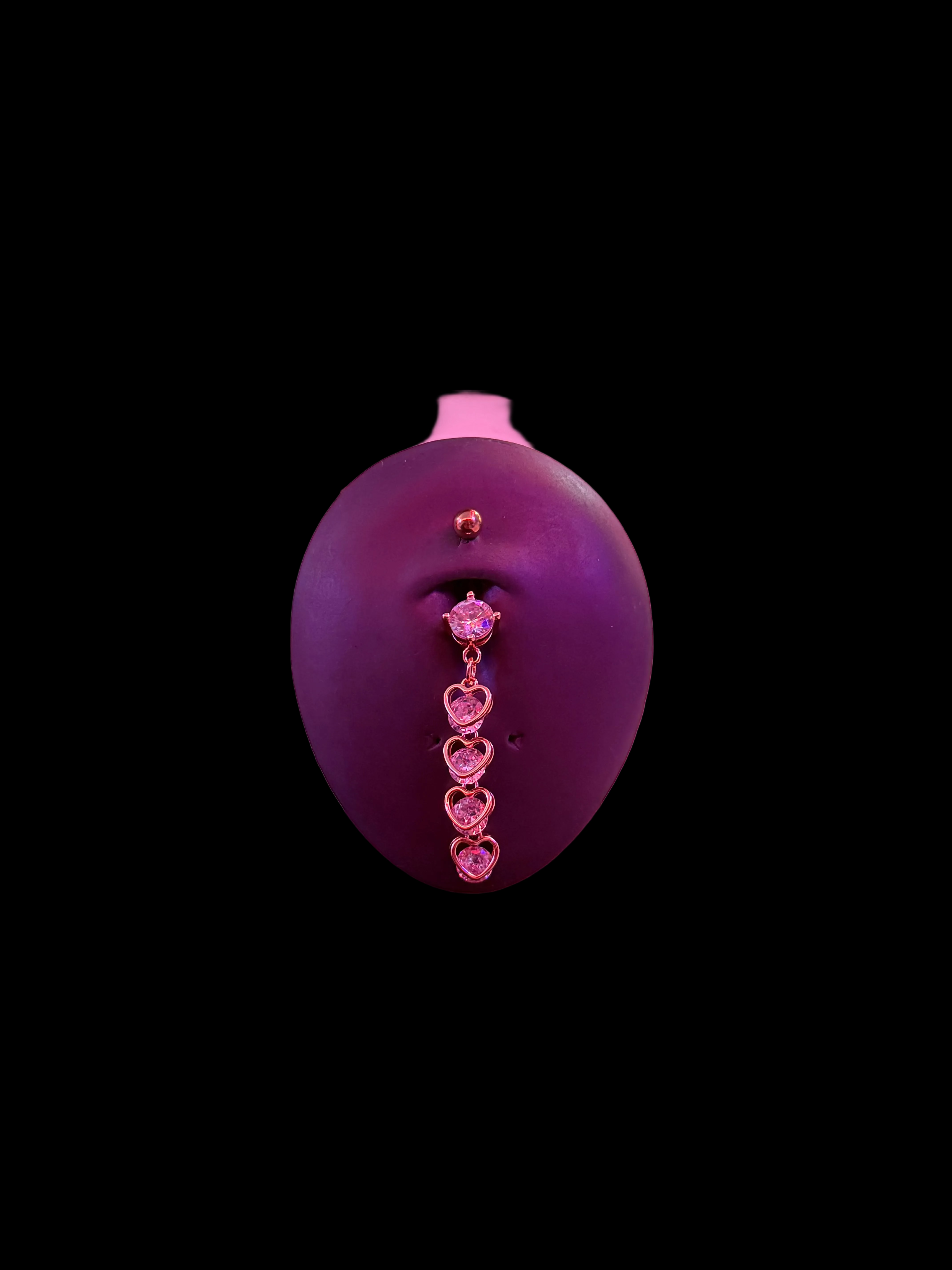 Stack Hearts Dangle Belly Piercing