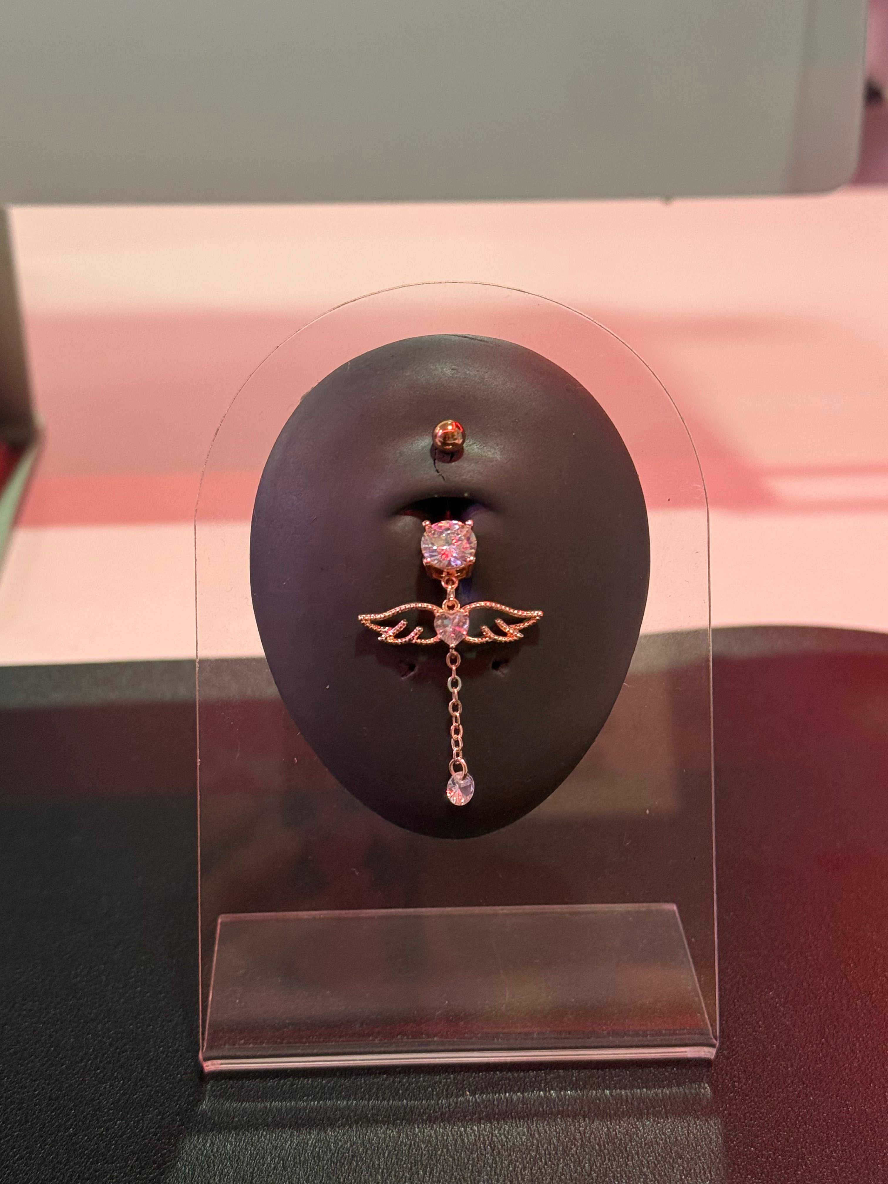 Angel Wings Dangle Belly Piercing