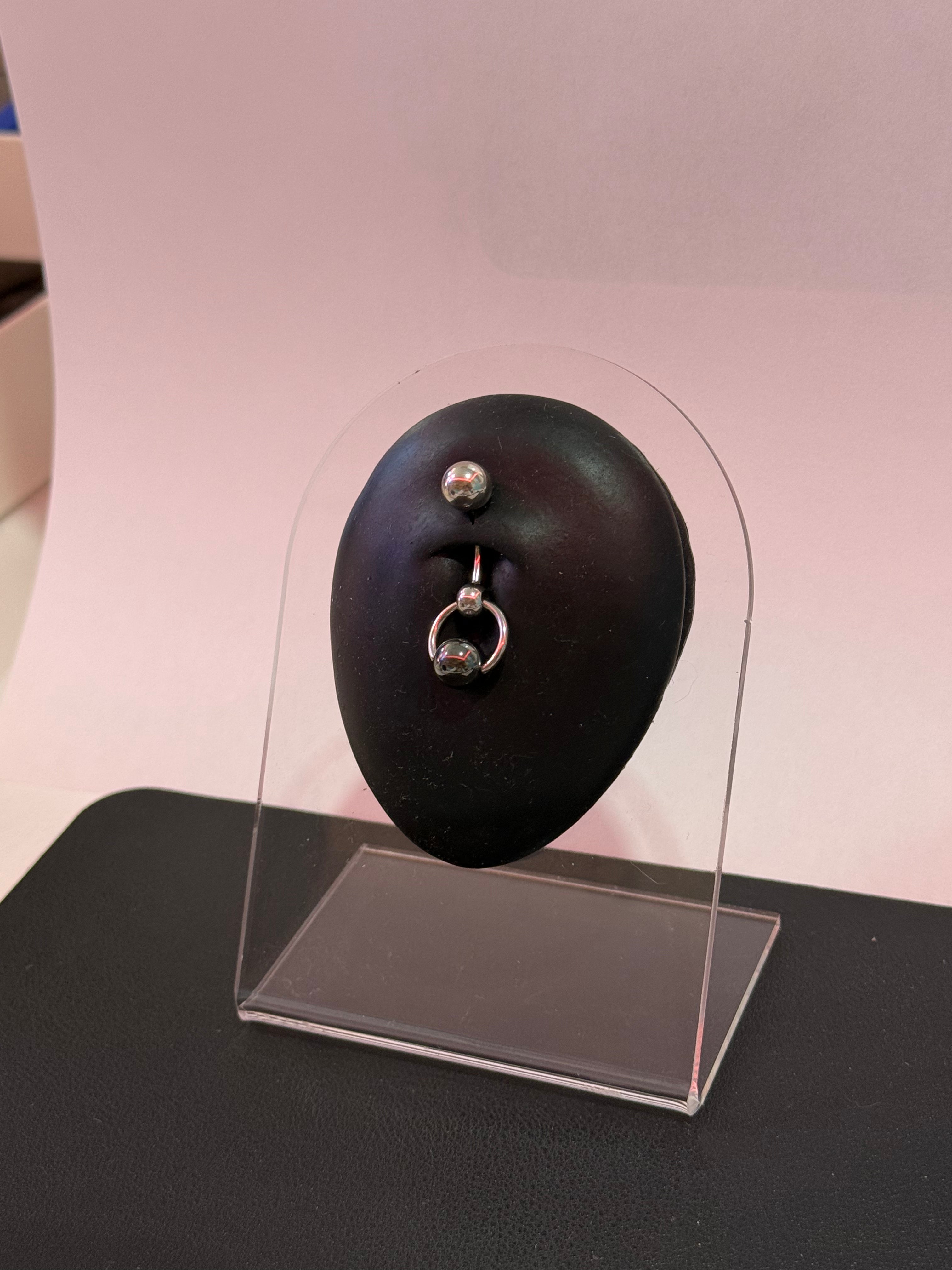 Upside-down Belly Hoop Piercing