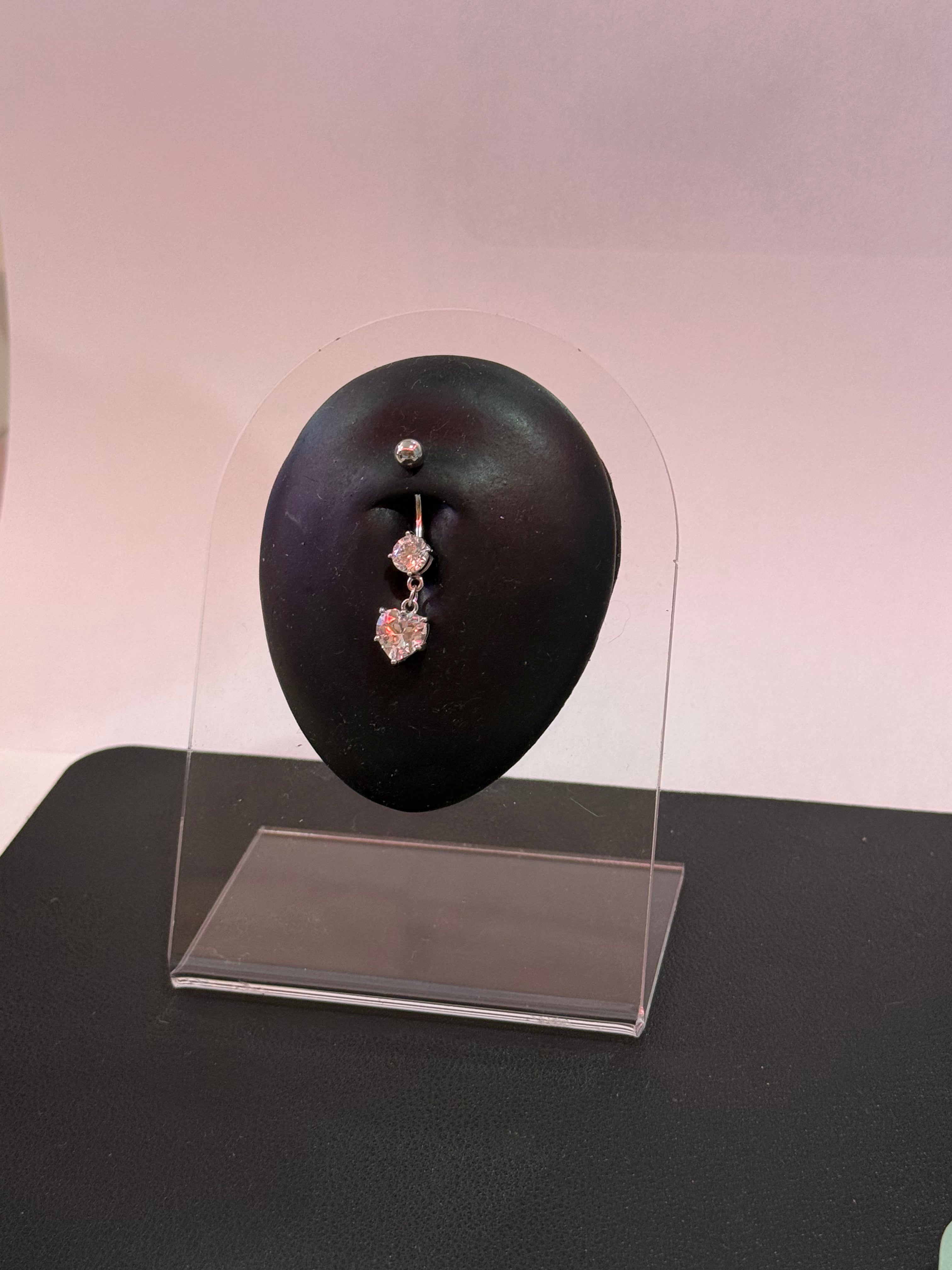 Simple Heart Dangle Belly Piercing