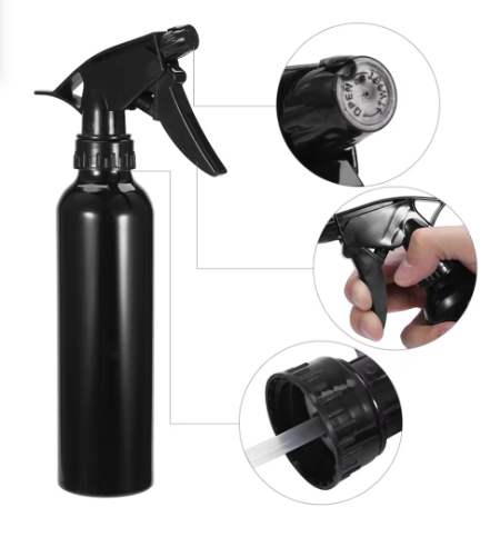 Black Aluminum Spray Bottle