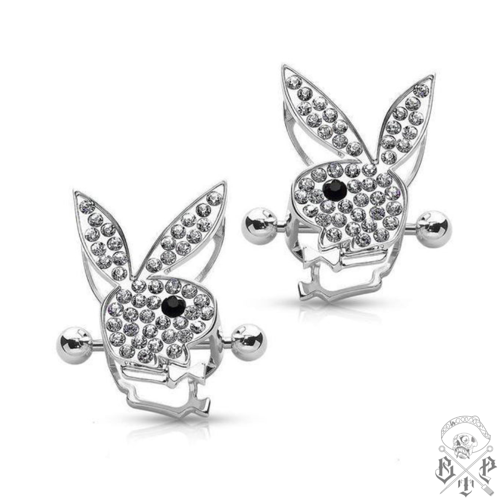 Bedazzled Bunny Nipple Shields