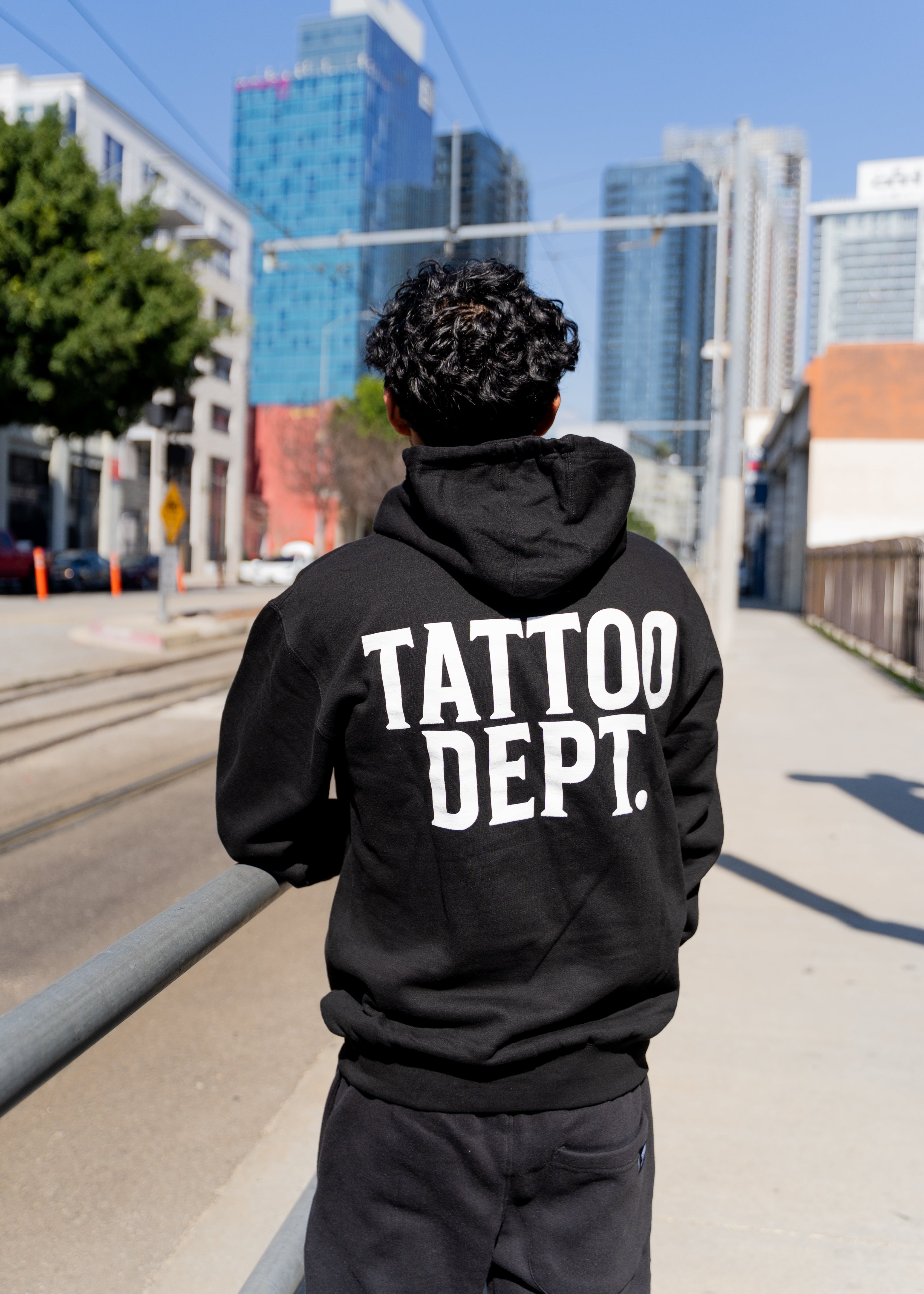 Tattoo Dept. Black Cuffed Sweatpants