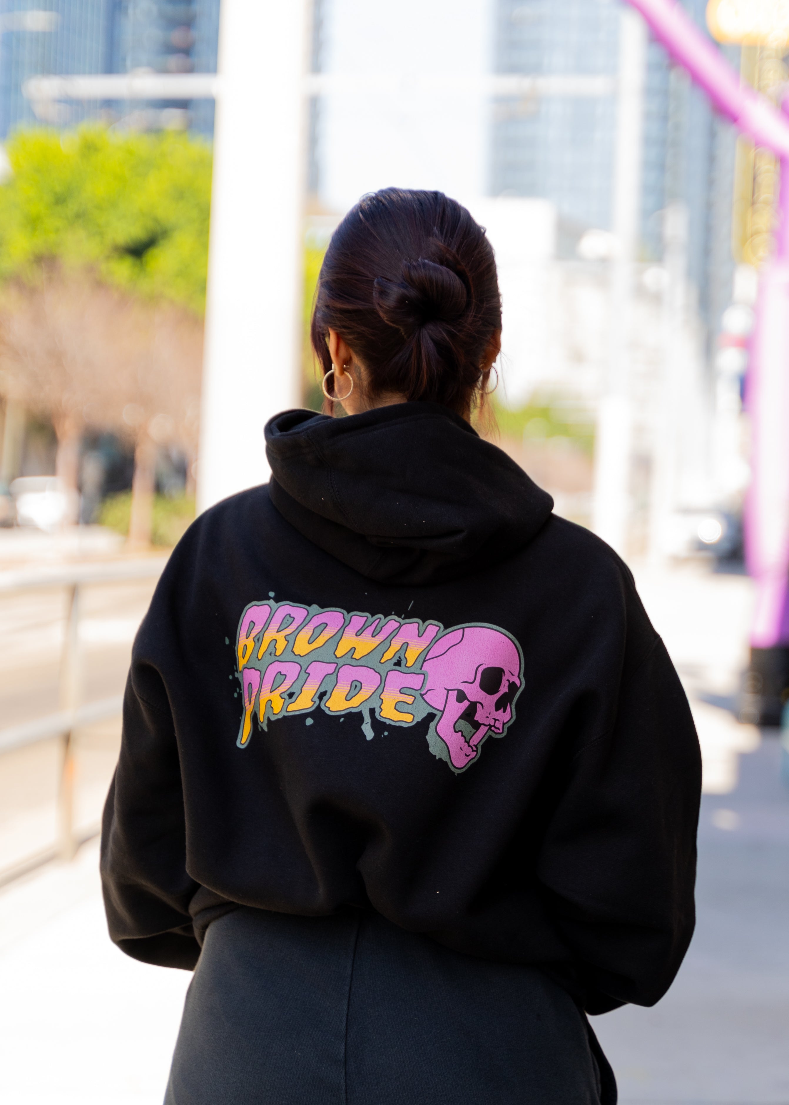 Brown Pride Retro Skull