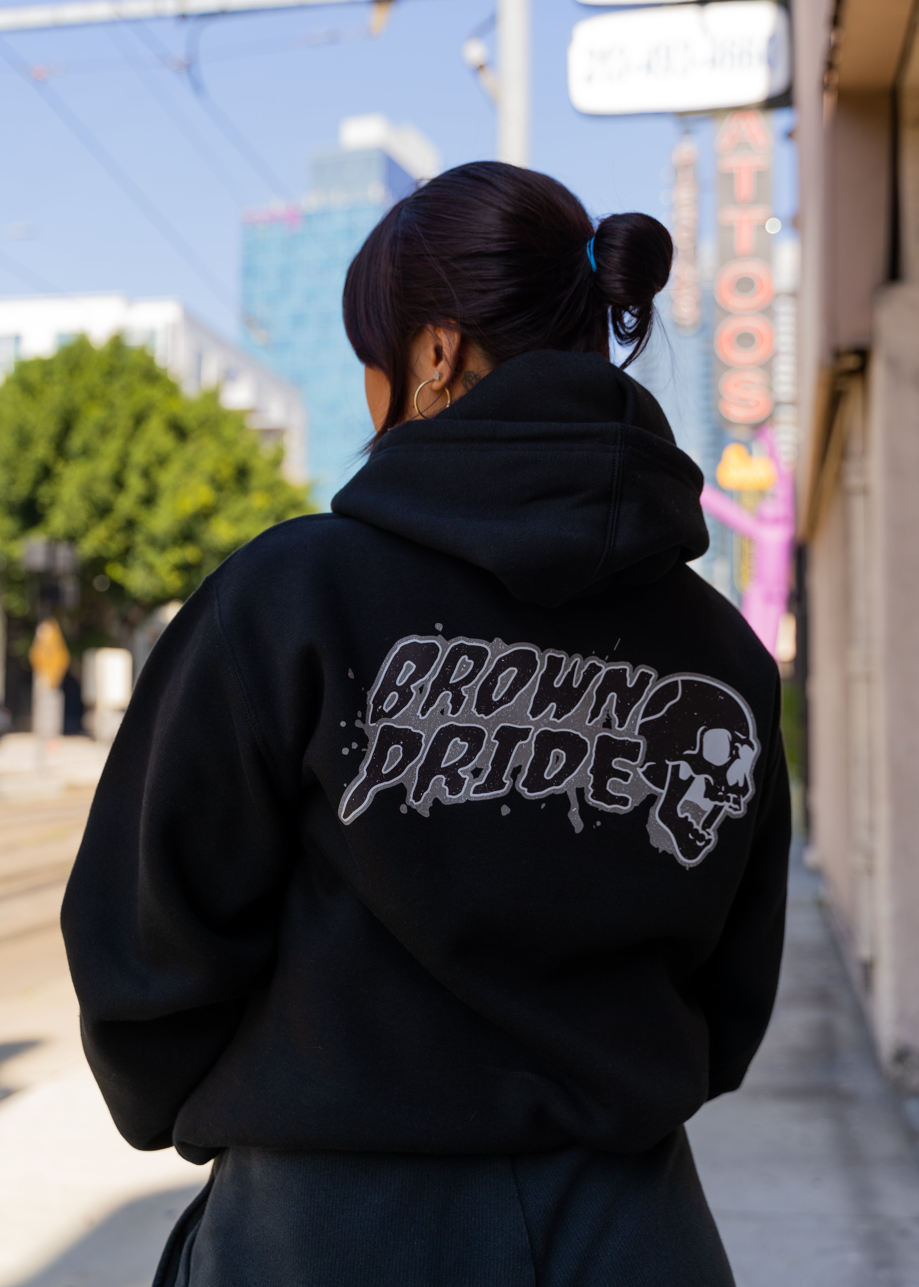 Brown Pride Retro Skull