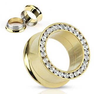14mm Rhinestone-lined Plugs