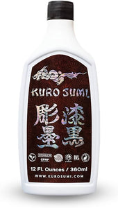 Kuro Sumi - Black Outlining Tattoo Ink - Permanent Tattoo Ink & Supplies for Outlining & Shading - Skin-Safe & Professional Grade - Vegan (12 oz)