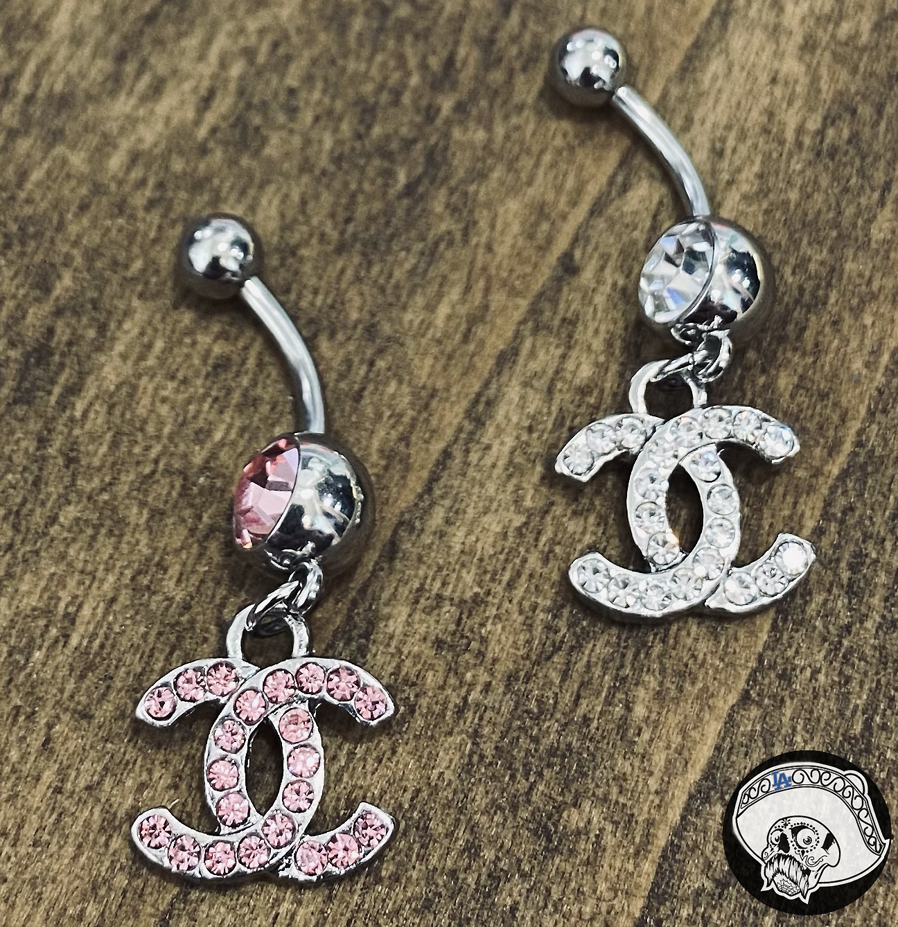 CC Multi Gem Dangle Belly Ring