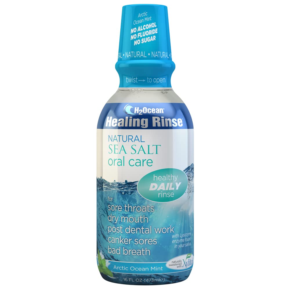 Healing Rinse Natural Sea Salt Oral Care 8oz Arctic Ocean Mint